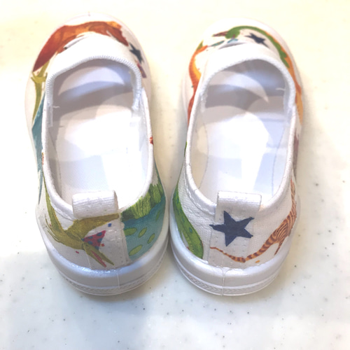 お名前入れ無料♪オーダーメイド♪デコパージュ上履き♪恐竜 その他