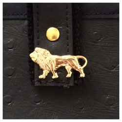 皮革手提包的獅子（皮革）◆黑色◆ 第2張的照片