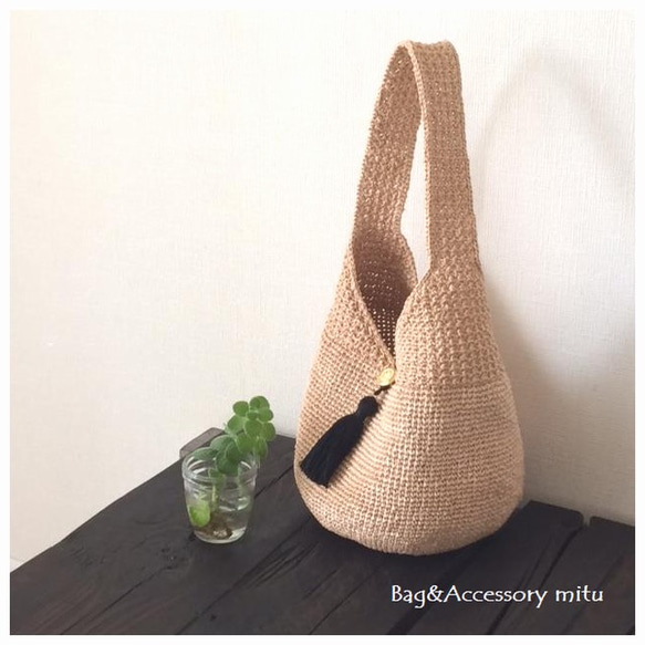 -再販未定-Shoulder Bag◇natural◇カゴバッグ 3枚目の画像