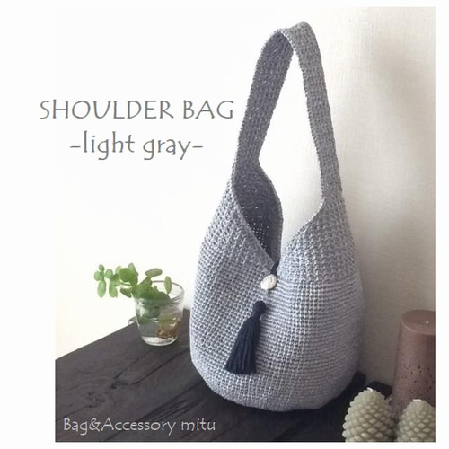 Shoulder Bag◇light gray◇カゴバッグ