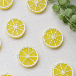 【5個】NEW 柑橘系のデコパーツ（レモン） 5枚目の画像