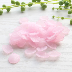 NEW!【10個】花びらパーツ 半透明マットカラー ピンク 1枚目の画像