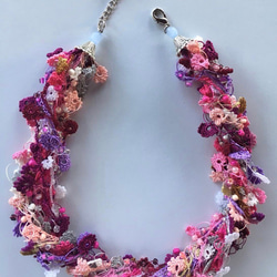 Bijou Embroidery Necklace Flower Jewel 漿果 第2張的照片