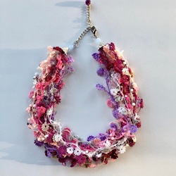 Bijou Embroidery Necklace Flower Jewel 漿果 第4張的照片