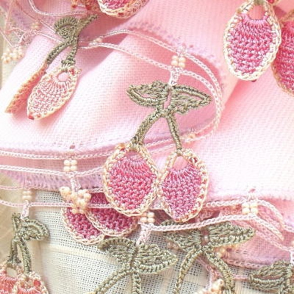 蕾絲花朵Pashmina攤檔淺粉紅色[PS123] 第4張的照片