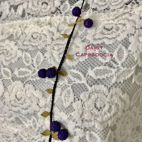 眼鏡架“糖果”紫色立體刺繡 第2張的照片