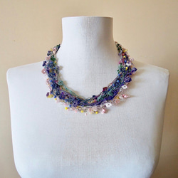 Bijou Embroidery Necklace Flower Jewel 薰衣草 第4張的照片