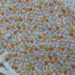 【新柄】ダブルガーゼ＊ベビー短肌着＊オレンジ花　60ｃｍ 5枚目の画像