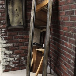 アンティーク 鏡 アイアン 金属加工 アイアン アンティーク加工ミラー（姿見サイズ） IRON ANTIQUE MIRROR