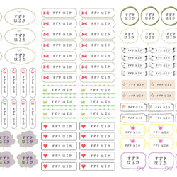 お名前シール入園入学フルセット ＊ガール＊ 3枚目の画像