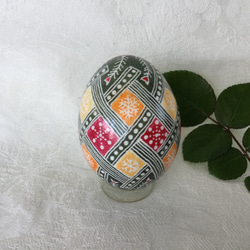 イースターエッグ(PYSANKY)  本物の卵です(๑˃̵ᴗ˂̵) 2枚目の画像