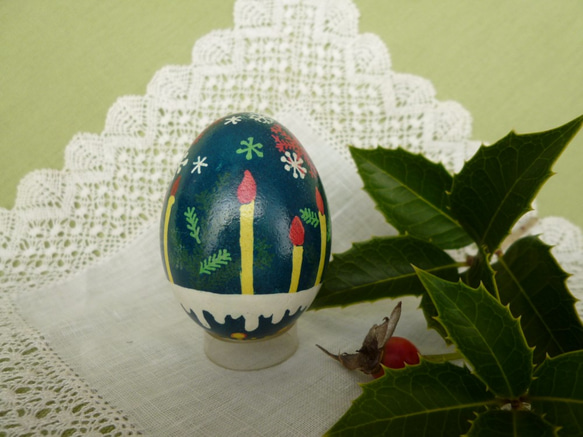イースターエッグ  本物の卵です(๑˃̵ᴗ˂̵) クリスマスにも！ 1枚目の画像