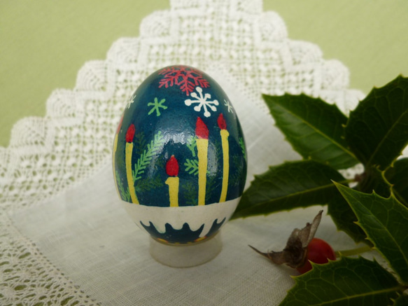 イースターエッグ  本物の卵です(๑˃̵ᴗ˂̵) クリスマスにも！ 2枚目の画像