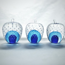 シーグラスアート　青りんごからひょっこり シーグラスアート 青りんごからひょっこり