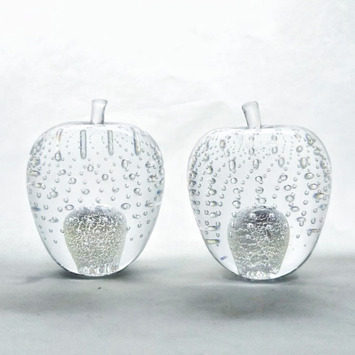 作家物　ガラス製リンゴのオブジェ 楽天市場】GLASS Apple /ガラス アップル林檎 りんご リンゴ