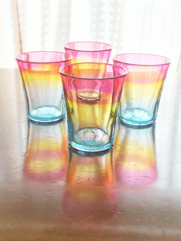 「夕陽グラスと宵のグラスのセット」 ＊製作可能かお問い合わせください 4枚目の画像