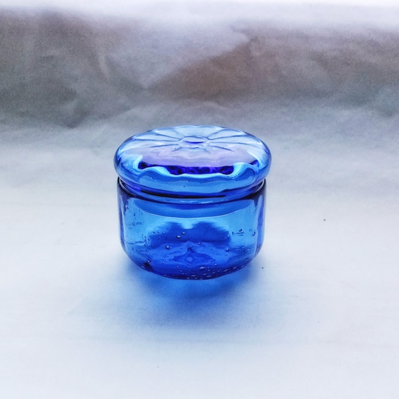 一点物☆コバルトブルーのガラスの小箱 その他インテリア雑貨 ガラス