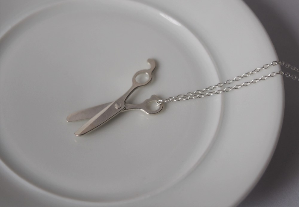 ミニチュア 散髪ばさみネックレス