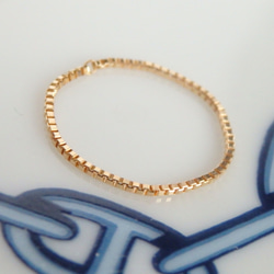 k18リング　k18ベネチアンチェーンリング　18金　18k　ete好きの方に（0.9㎜幅）つけっぱなし　キラキラ　華奢 4枚目の画像