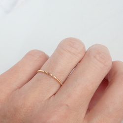 k18リング　k18ベネチアンチェーンリング　18金　18k　ete好きの方に（0.9㎜幅）つけっぱなし　キラキラ　華奢 8枚目の画像