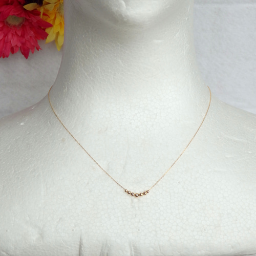 メ*ん様 k18 ピンクゴールド　ネックレス　ミラーボールネックレス　40cm 楽天市場】ミラーボール ネックレス ゴールド 地金 メタル シンプル 18