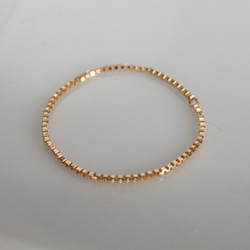 k18ベネチアンチェーンリング　0.7㎜幅　18金リング　18k　気分が上がる　つけっぱなし　キラキラ　チェーンリング　 5枚目の画像