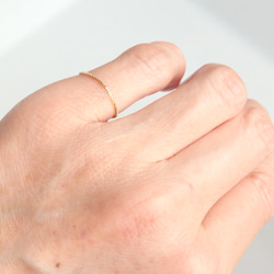 k18ベネチアンチェーンリング　0.7㎜幅　18金リング　18k　気分が上がる　つけっぱなし　キラキラ　チェーンリング　 8枚目の画像
