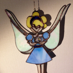 ハチドリ ハミングバード ステンドグラス オーナメント（ガラス細工