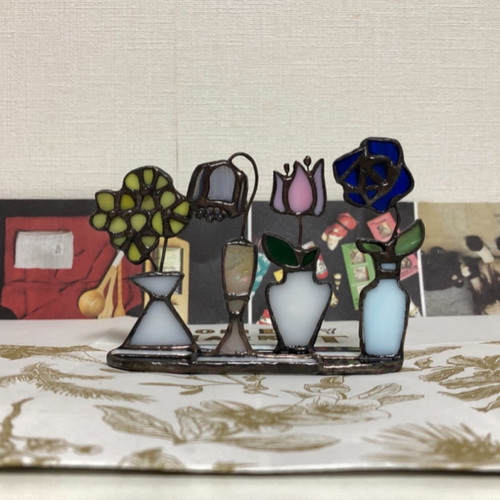 春夏新作 一輪挿したち ステンドグラス モダンアート 花のある暮らし その他