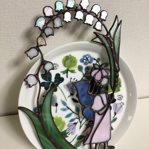 ステンドグラスの春色リース リース Unit Glass Studio 通販