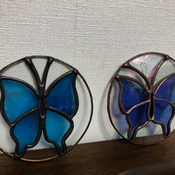 モルフォ蝶風　ブルー　蝶々　バタフライ　タペストリー　壁掛け 3枚目の画像