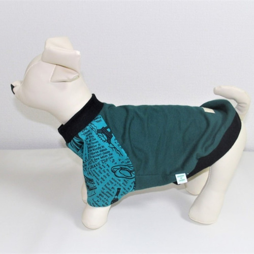 犬服 Sサイズ 「ラグラン袖・エレガンスヨーロッパ」 ラグランTシャツ