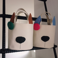 再販☆wanco bag ・わんこバッグ☆帆布8号生地♪選べるお色全12色！オーダーメイド☆ 5枚目の画像