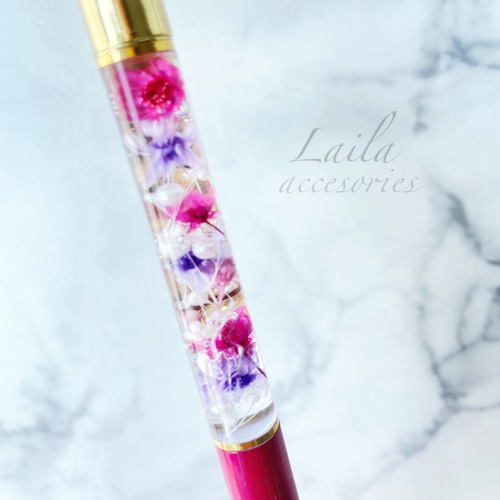 花材増量！】大人気/ギフト対応/ピンク&パープルカラー ハーバリウム