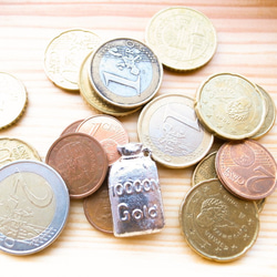 ドイツの錫細工のラッキーチャーム/～1万ゴールドのコイン袋～ 2枚目の画像