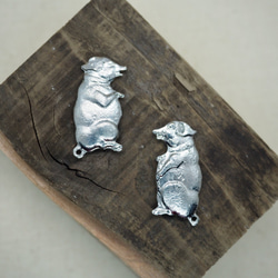 ドイツの錫細工のラッキーチャーム／チャーム〜幸せの豚さん〜 5枚目の画像