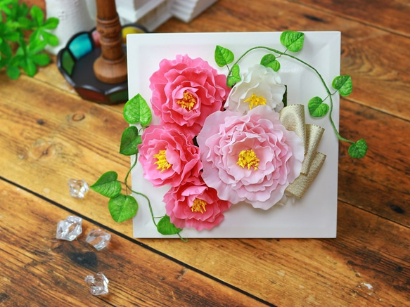 専用　シンビジウムとカラーのアレンジ　クレイフラワー Clay Flower DIY クレイフラワー粘土で創作した【シンビジウム