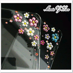 xperia5iv 保護殼 [mariaglace] 粉彩花卉裝飾智慧型手機保護殼 Xperia10V Xperia1 第7張的照片