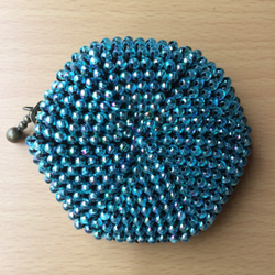 キラキラかわいいビーズのがま口 グリーン がま口 ルミワールド 通販