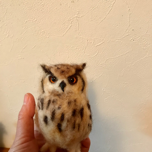ミミズク 羊毛フェルト よっちみかん 通販 10585210｜Creema