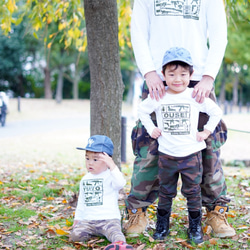 お名前入り★プラモ 長袖Tシャツ　ミリタリー親子２枚セット 10枚目の画像