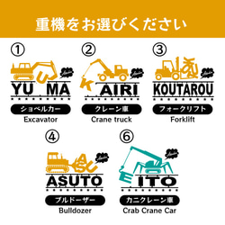 お名前入り★働く車ロンパース レッド 2枚目の画像