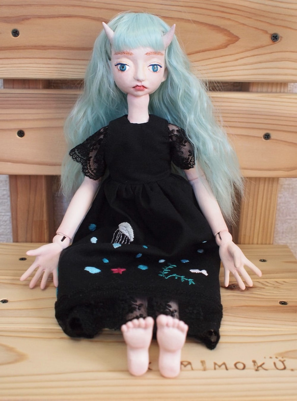 クロスボディ人形 青鬼 ハンドメイド ドール その他人形 ちひろ