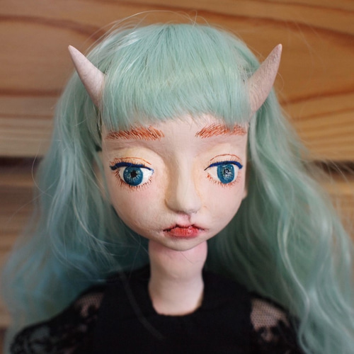 クロスボディ人形 青鬼 ハンドメイド ドール その他人形 ちひろ