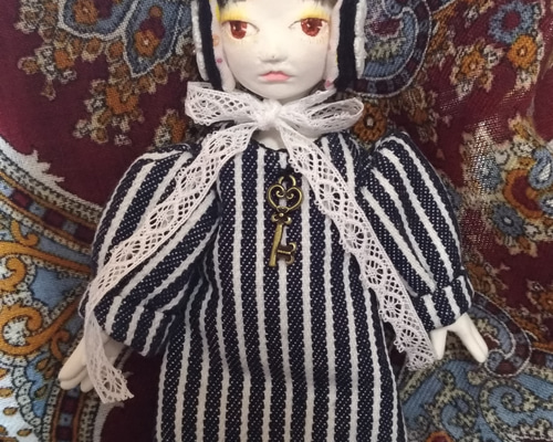 創作ドール 可動式ボディ アルパカちゃん 編みぐるみ 人形 創作ドール