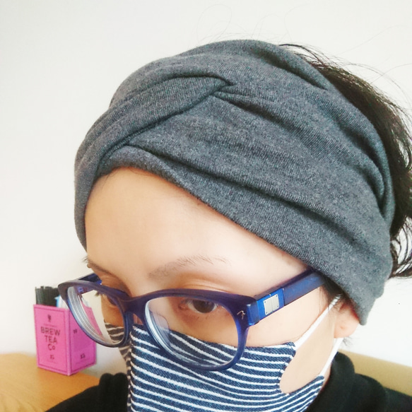 Tubitino Turban <Sherbet Orange> (頭が痛くならないヘアバンド) 3枚目の画像