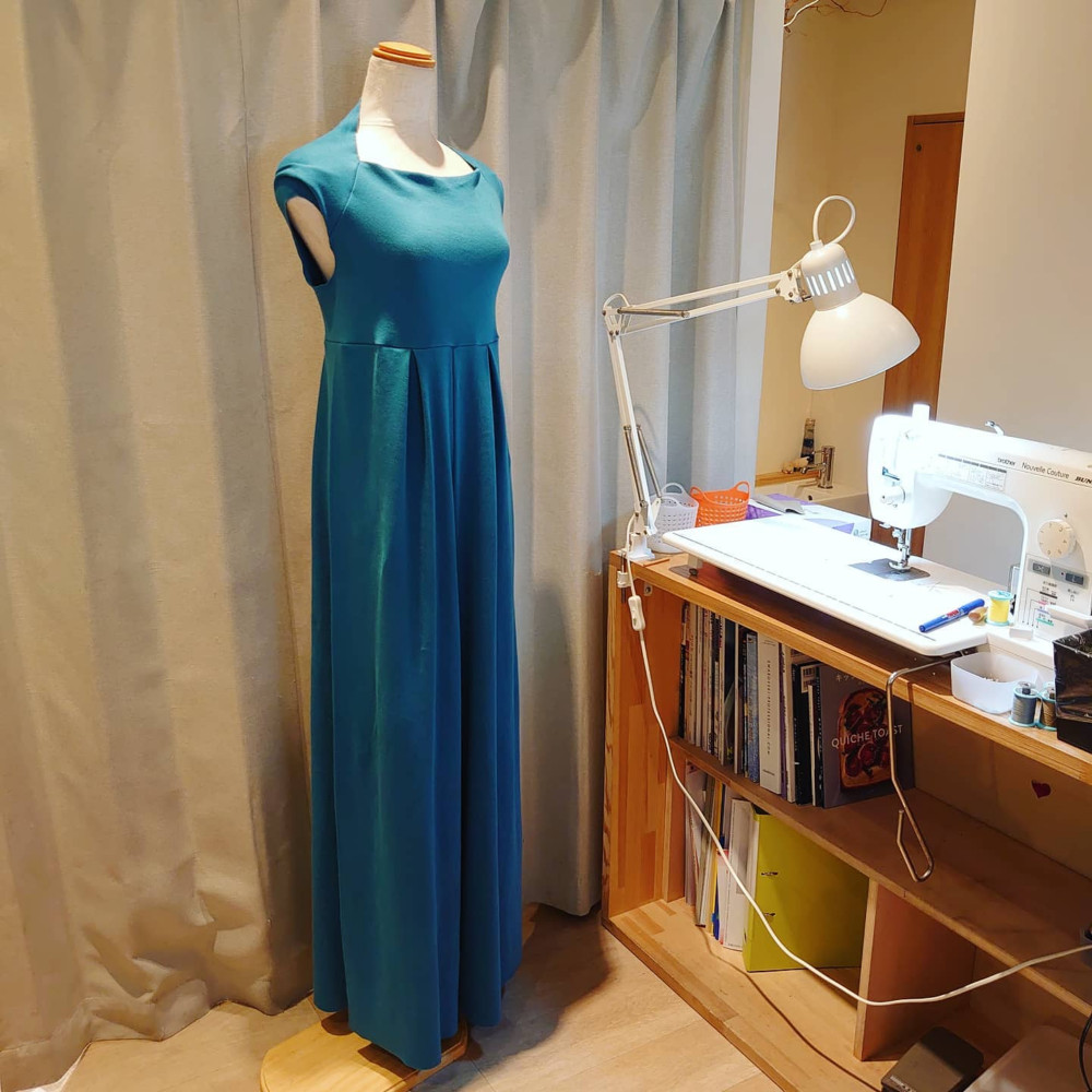 Tubitino Elegante（スムースニットのオーバーオール）ピーコック【カスタムオーダー品】