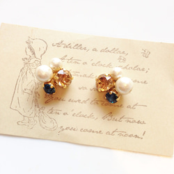 swarovski × cotton pearl pierce 1枚目の画像