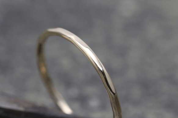 14KGF  Hammered Texture Ring/1.3mm 3枚目の画像