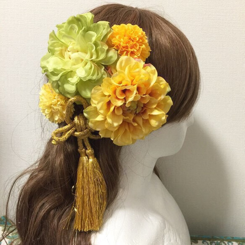 憧れの お着物、浴衣、袴、ドレスに！髪飾り 5点セット かんざし(昼月 ヘアアクセサリー
